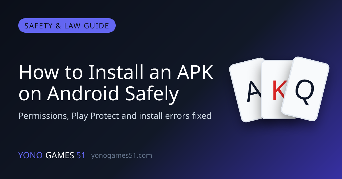 Step-by-step guide to safely installing a Yono game APK on an Android phone with the install unknown apps setting